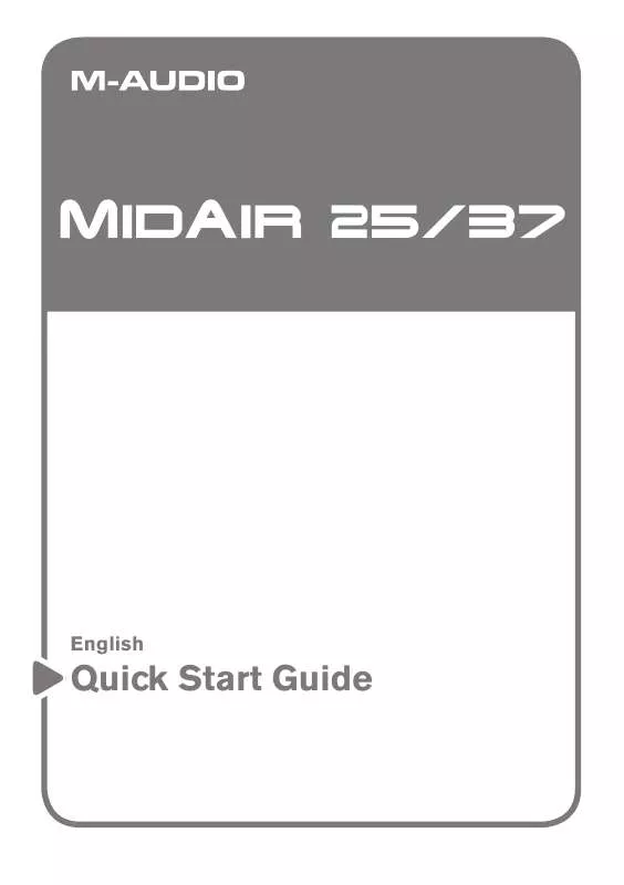 Mode d'emploi M-AUDIO MIDAIR 25 37