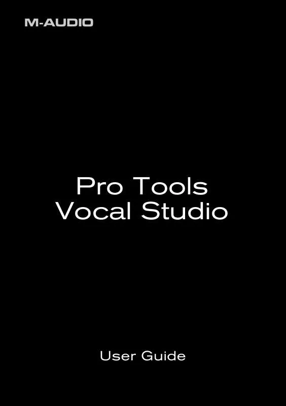 Mode d'emploi M-AUDIO PRO TOOLS VOCAL STUDIO