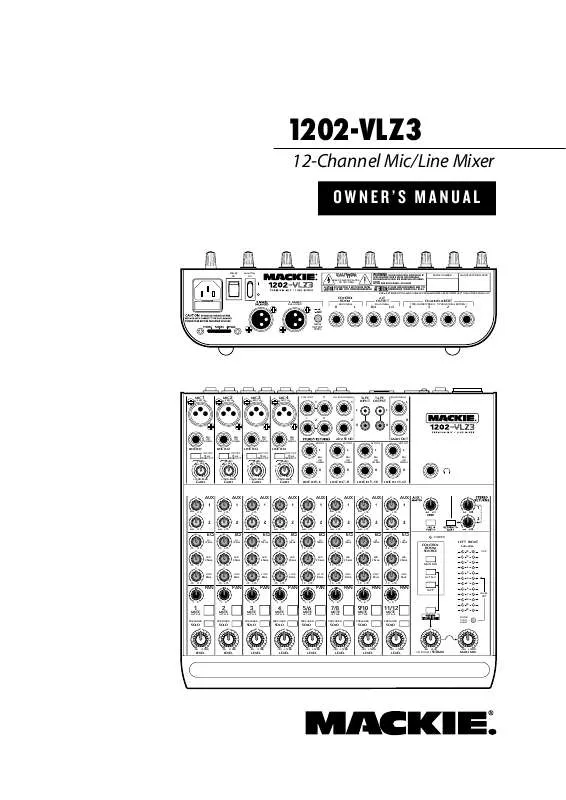 Mode d'emploi MACKIE 1202-VLZ3