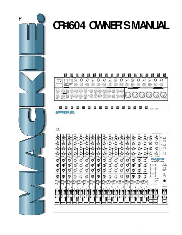 Mode d'emploi MACKIE CR1604