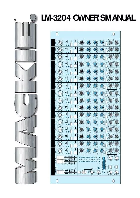 Mode d'emploi MACKIE LM-3204