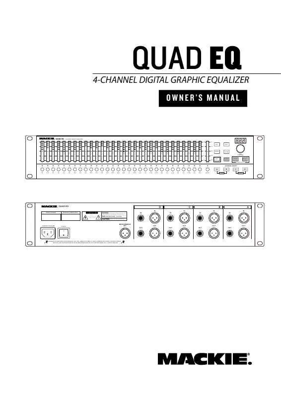 Mode d'emploi MACKIE QUAD EQ