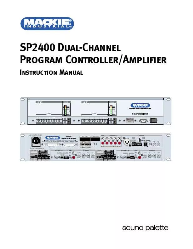 Mode d'emploi MACKIE SP2400