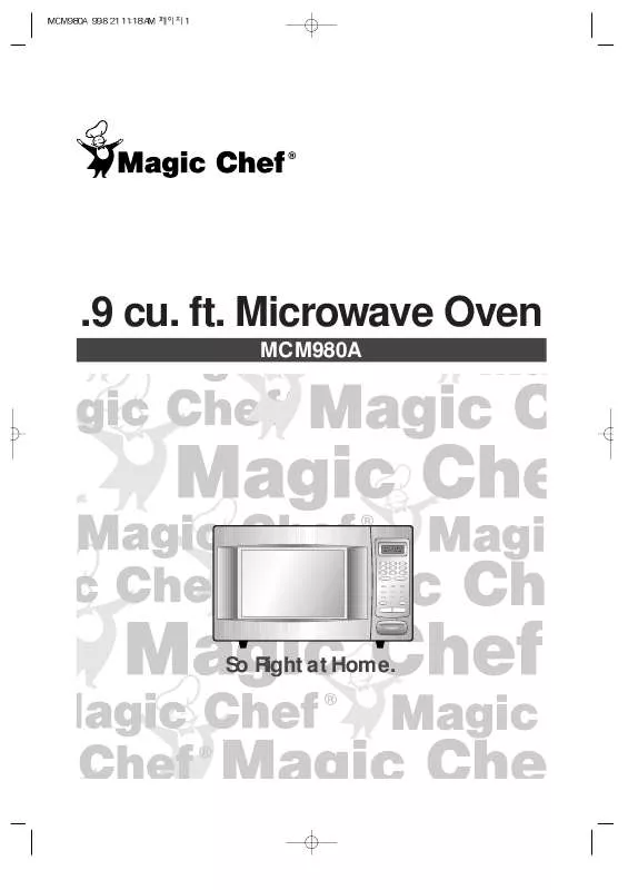 Mode d'emploi MAGIC CHEF MCM980A