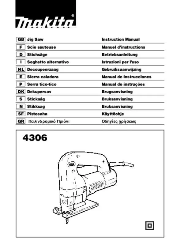 Mode d'emploi MAKITA 4306