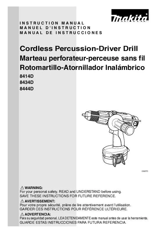 Mode d'emploi MAKITA 8415D