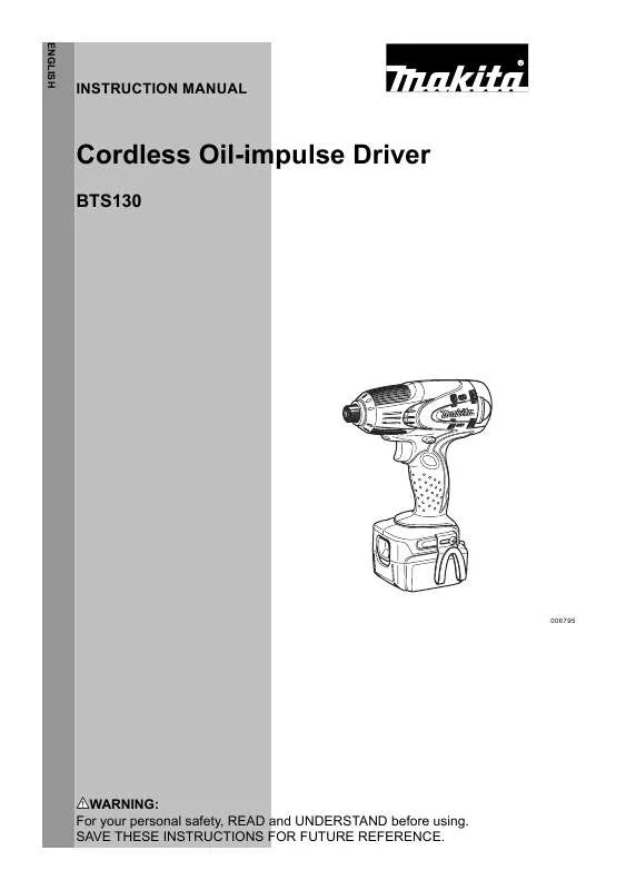 Mode d'emploi MAKITA BTS130Z