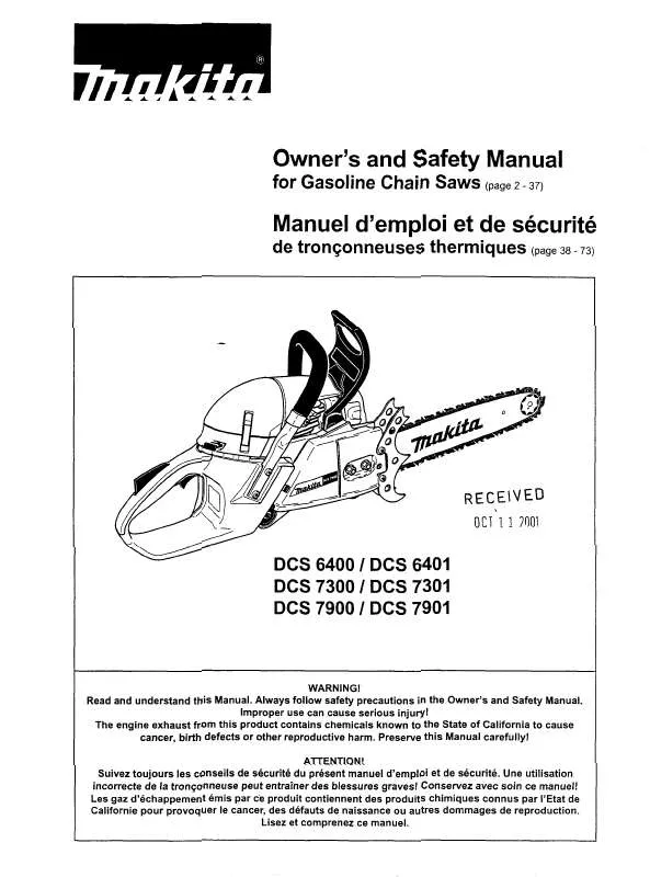 Mode d'emploi MAKITA DCS640120