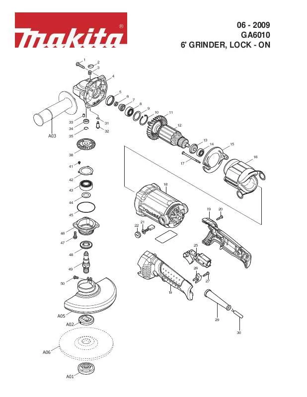 Mode d'emploi MAKITA GA6010 -