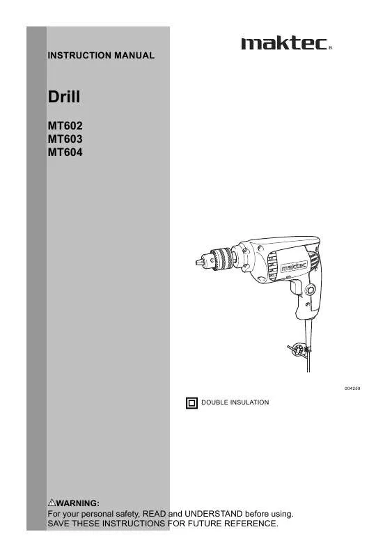 Mode d'emploi MAKITA MT604