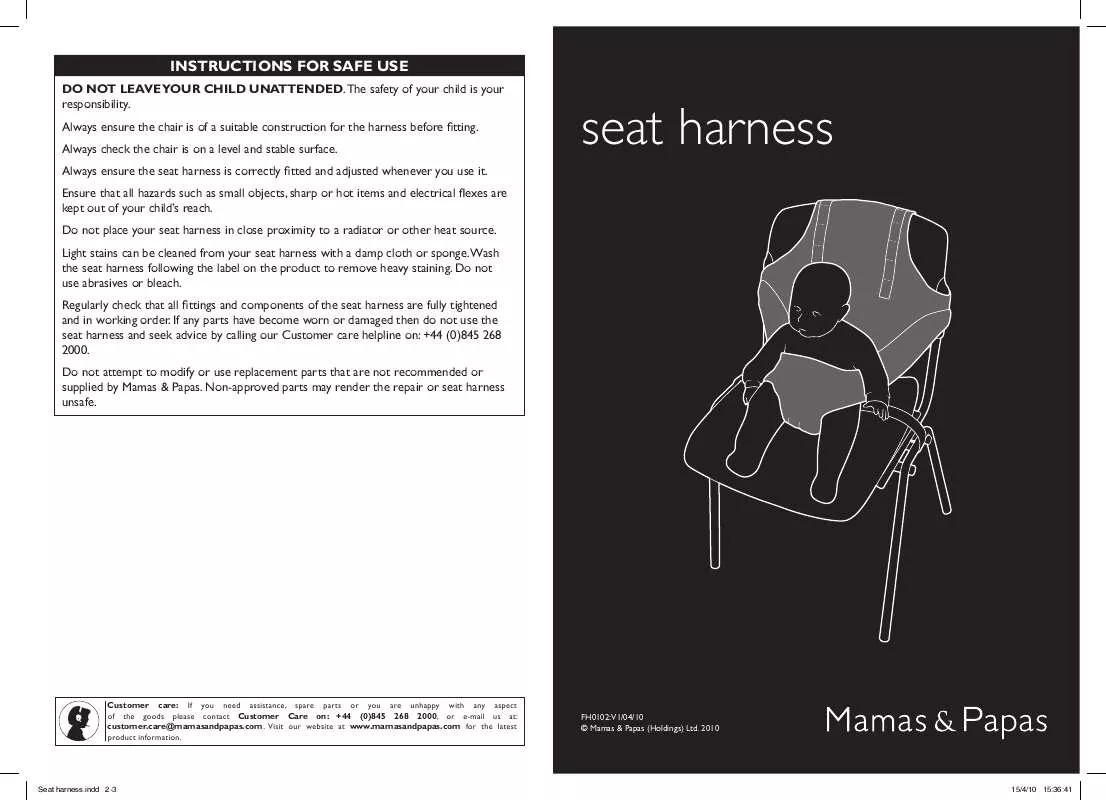 Mode d'emploi MAMAS & PAPAS SEAT HARNESS