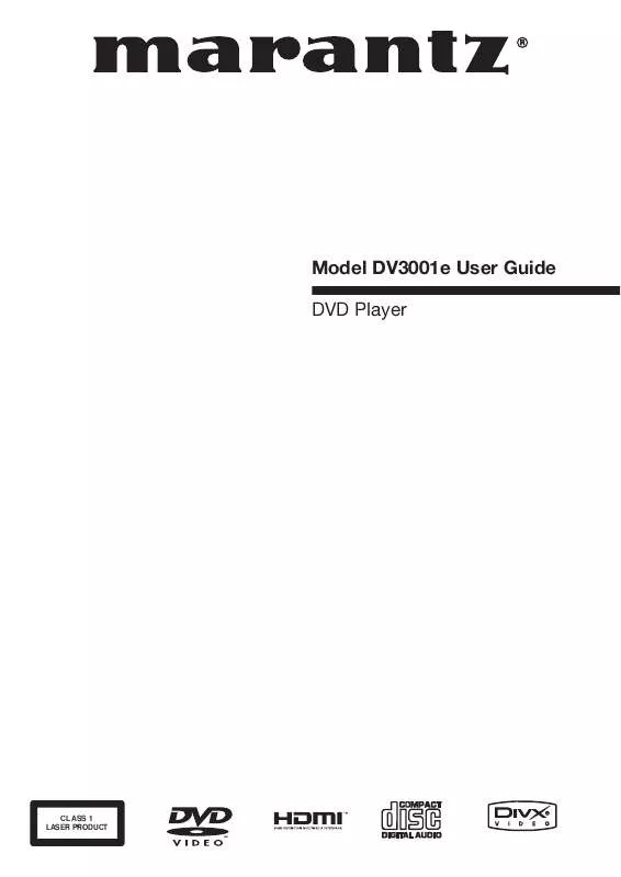 Mode d'emploi MARANTZ DV3001