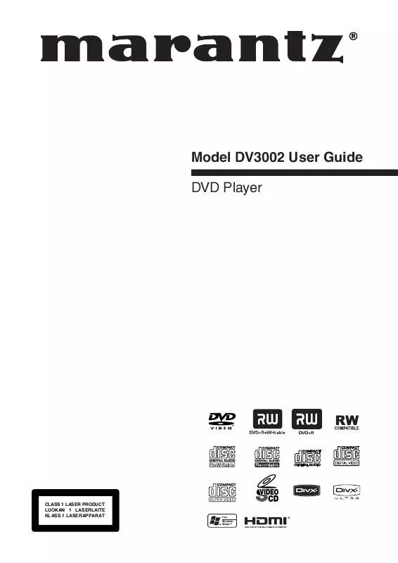 Mode d'emploi MARANTZ DV3002