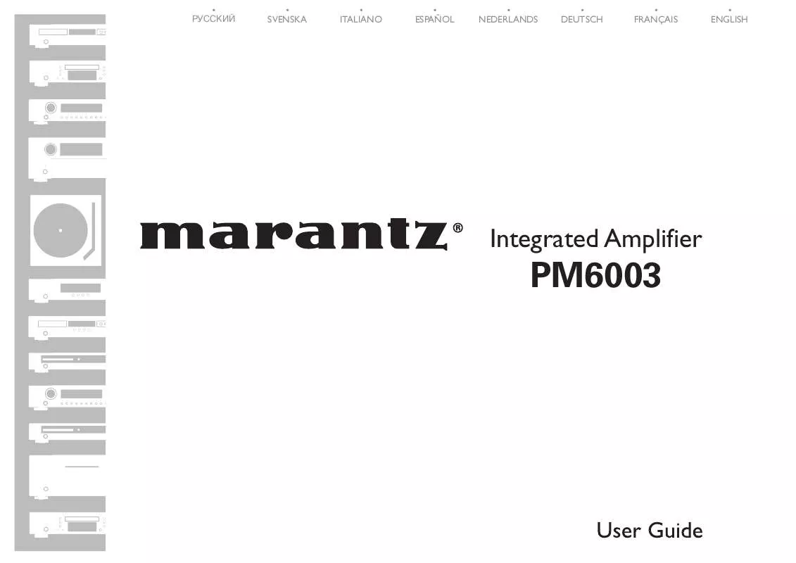 Mode d'emploi MARANTZ PM6003