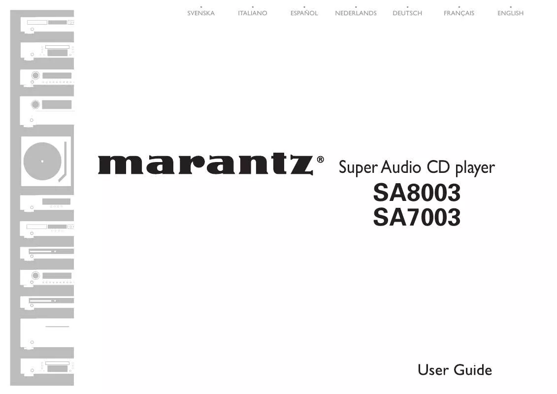 Mode d'emploi MARANTZ SA7003