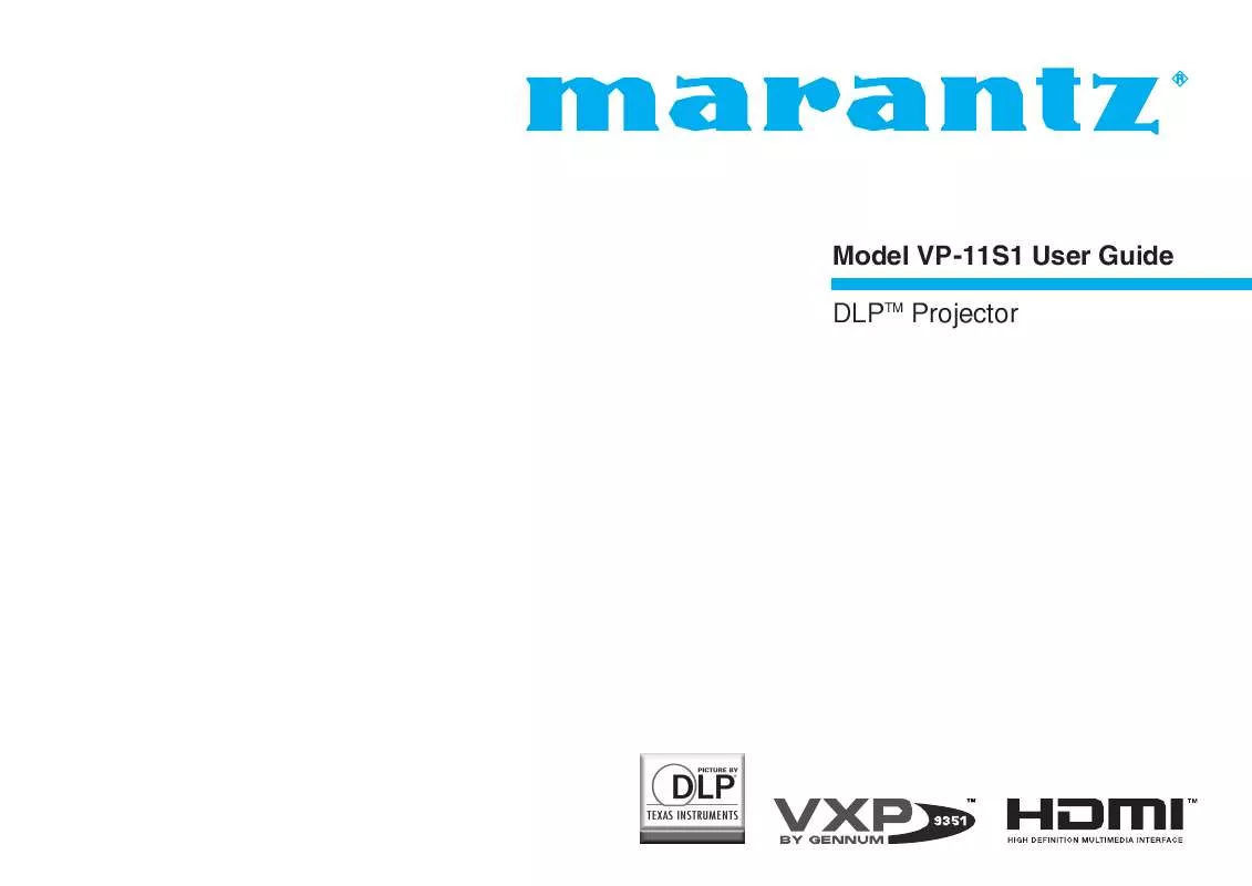 Mode d'emploi MARANTZ VP11S1