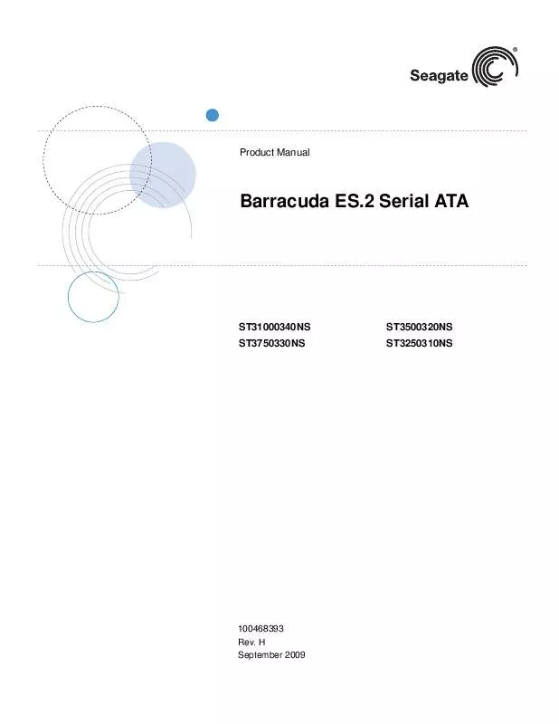 Mode d'emploi MAXTOR BARRACUDA ES.2 SERIAL ATA