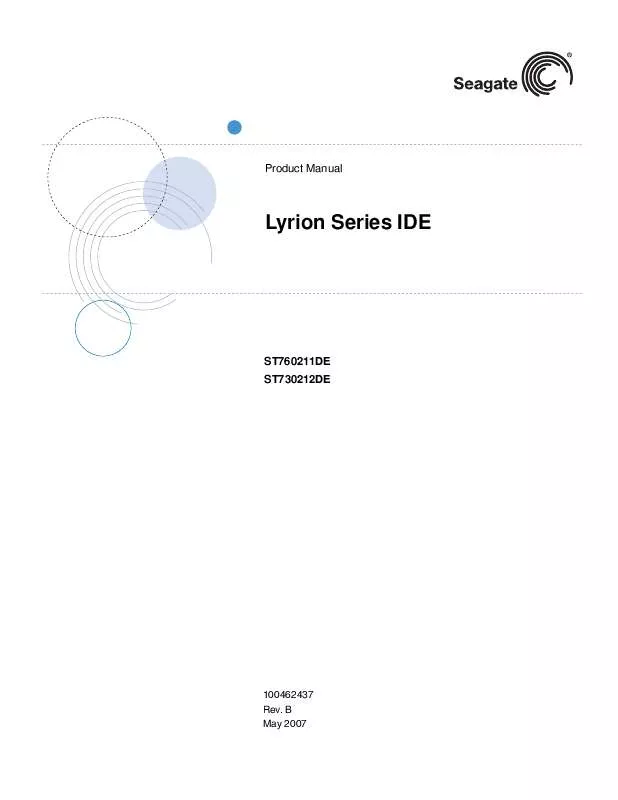 Mode d'emploi MAXTOR LYRION SERIES IDE