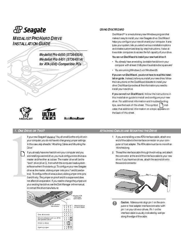 Mode d'emploi MAXTOR MEDIALIST PRO6450