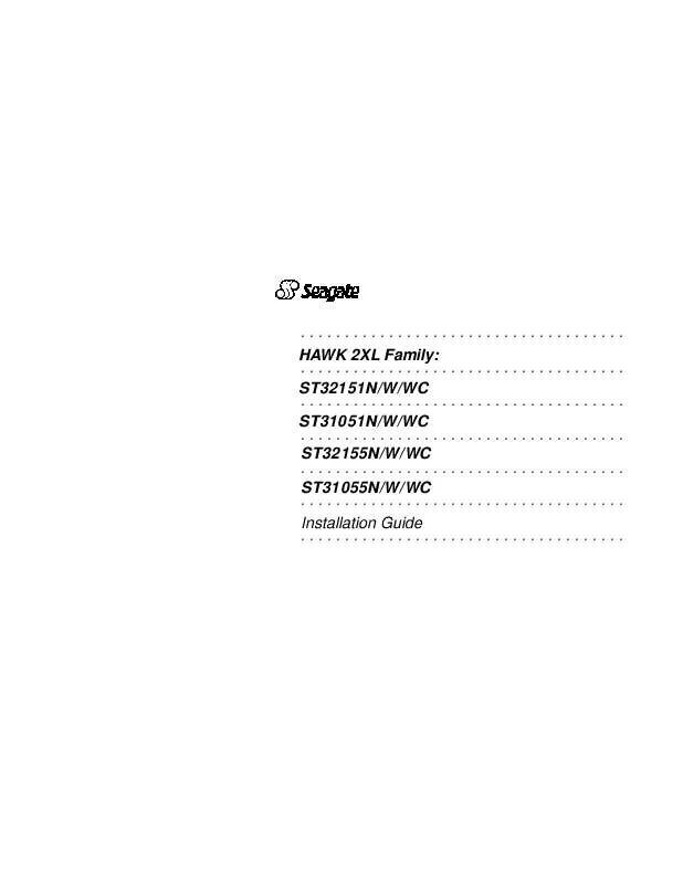 Mode d'emploi MAXTOR ST31055N