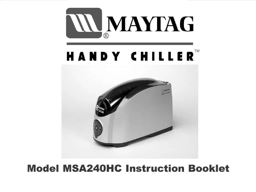 Mode d'emploi MAYTAG HANDY CHILLER