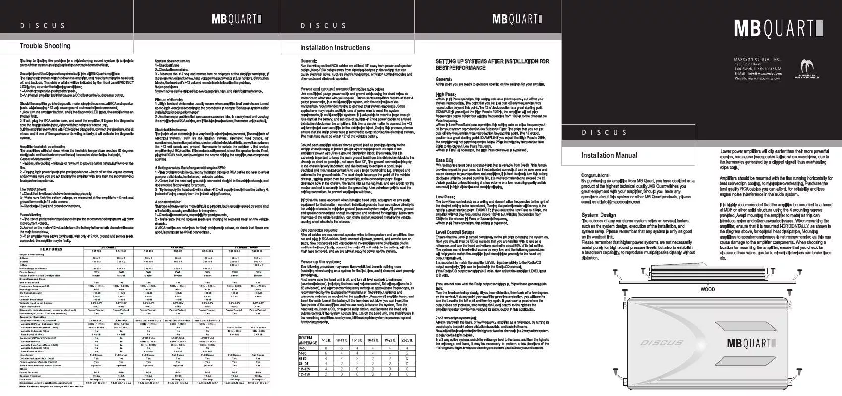 Mode d'emploi MB QUART DISCUS