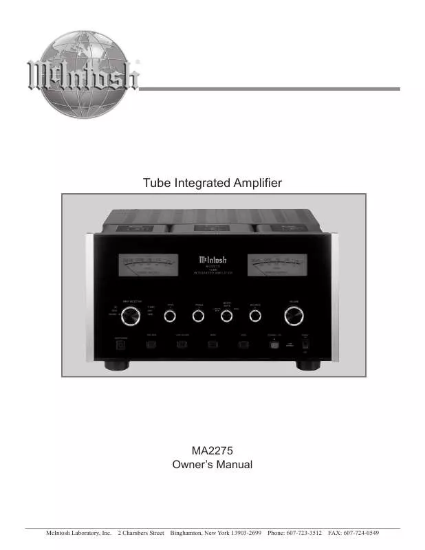 Mode d'emploi MCINTOSH MA2275