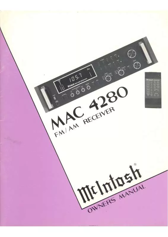 Mode d'emploi MCINTOSH MAC4280