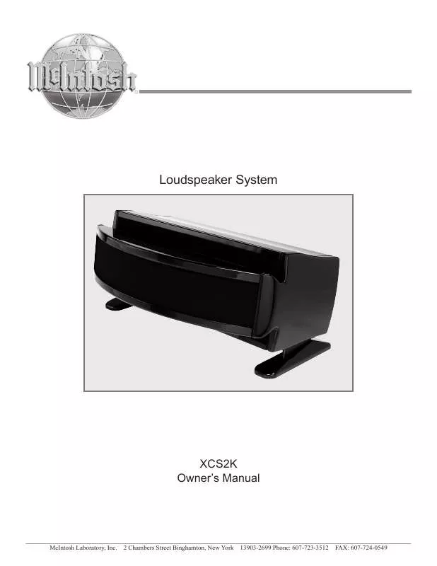 Mode d'emploi MCINTOSH XCS2K