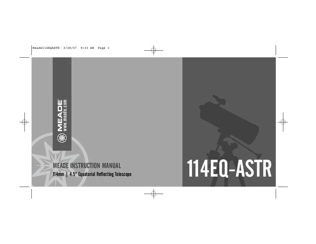 Mode d'emploi MEADE 114EQ-ASTR