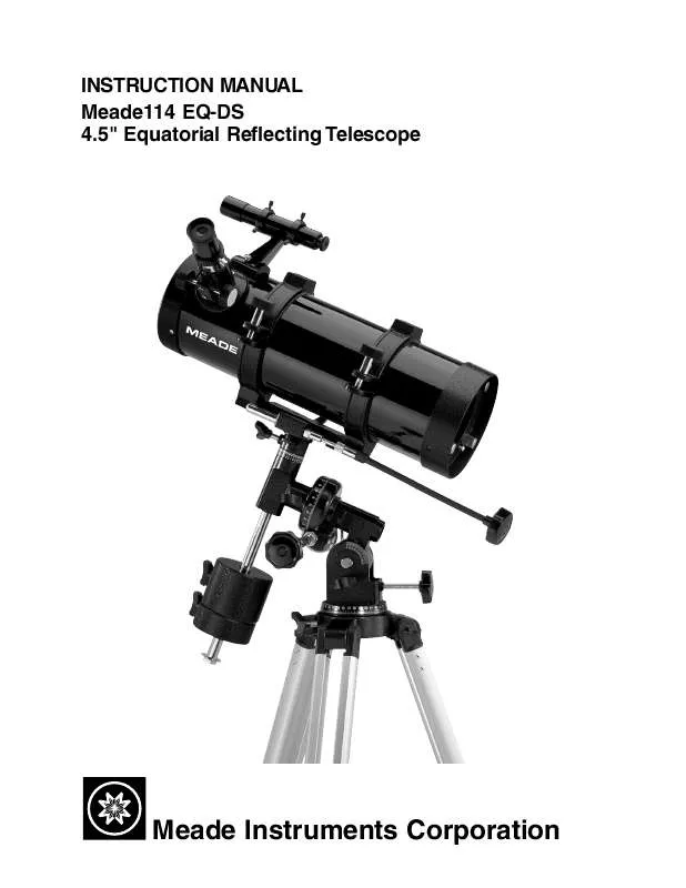 Mode d'emploi MEADE 114EQ-DS