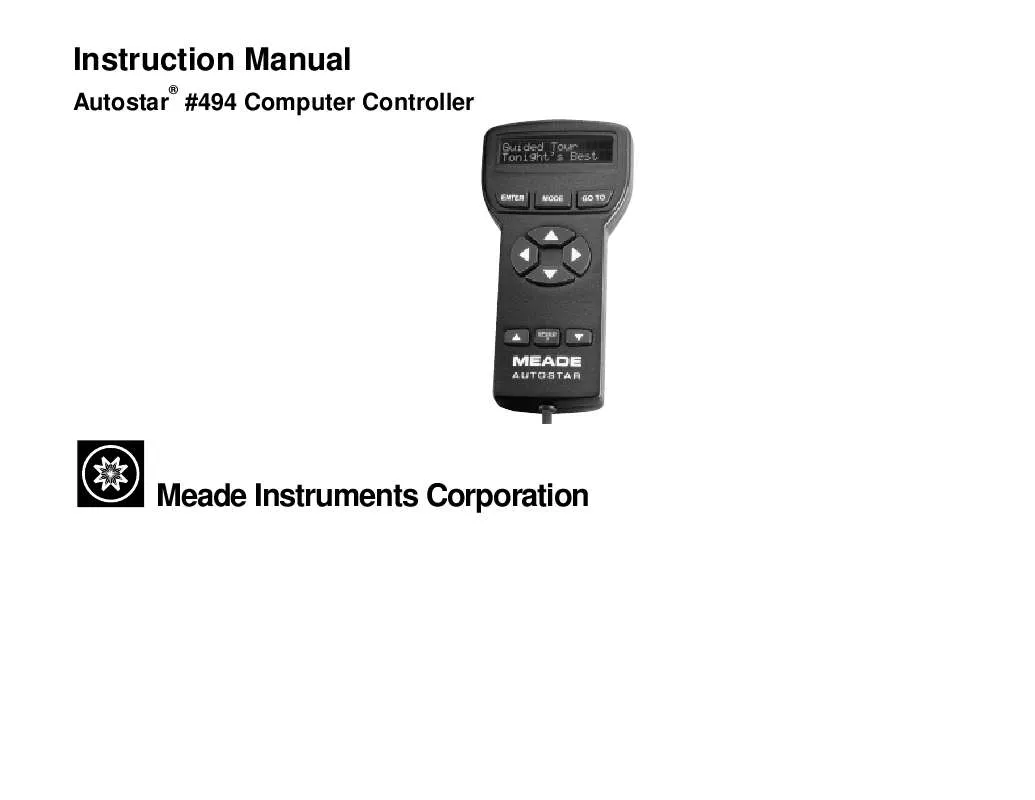 Mode d'emploi MEADE 494