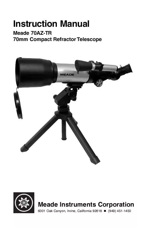 Mode d'emploi MEADE 70MM AZ-TR