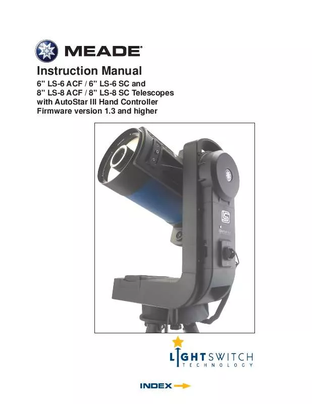 Mode d'emploi MEADE LS-6 ACF