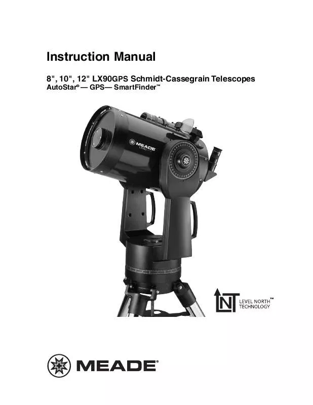 Mode d'emploi MEADE LX90GPS SCHMIDT-CASSEGRAIN