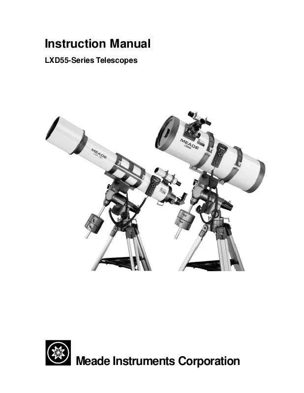 Mode d'emploi MEADE LXD55 MODELS