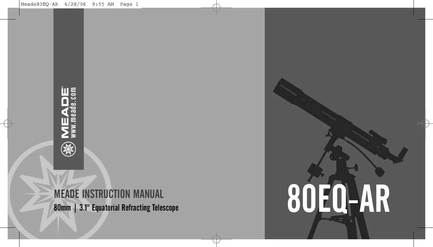 Mode d'emploi MEADE 80EQ-AR