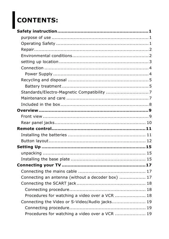 Mode d'emploi MEDION LCD TV MD 30632