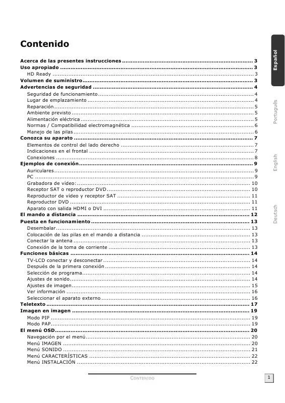 Mode d'emploi MEDION LCD TV MD 32532