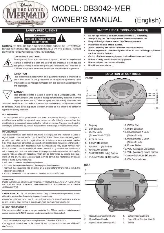 Mode d'emploi MEMOREX DB3042-MEROM