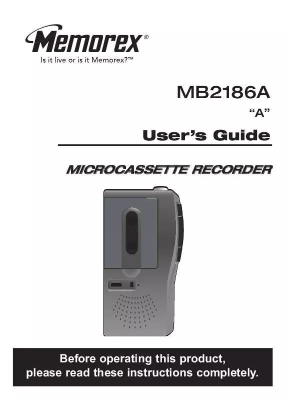Mode d'emploi MEMOREX MB2186AOM