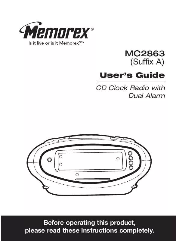 Mode d'emploi MEMOREX MC2863AOM