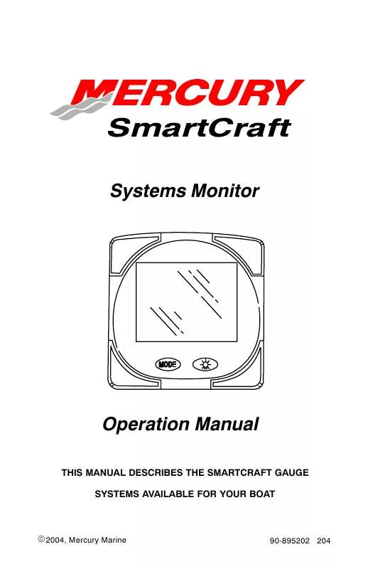 Mode d'emploi MERCURY MARINE SYSTEMS MONITOR