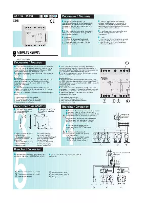 Mode d'emploi MERLIN GERIN CDS