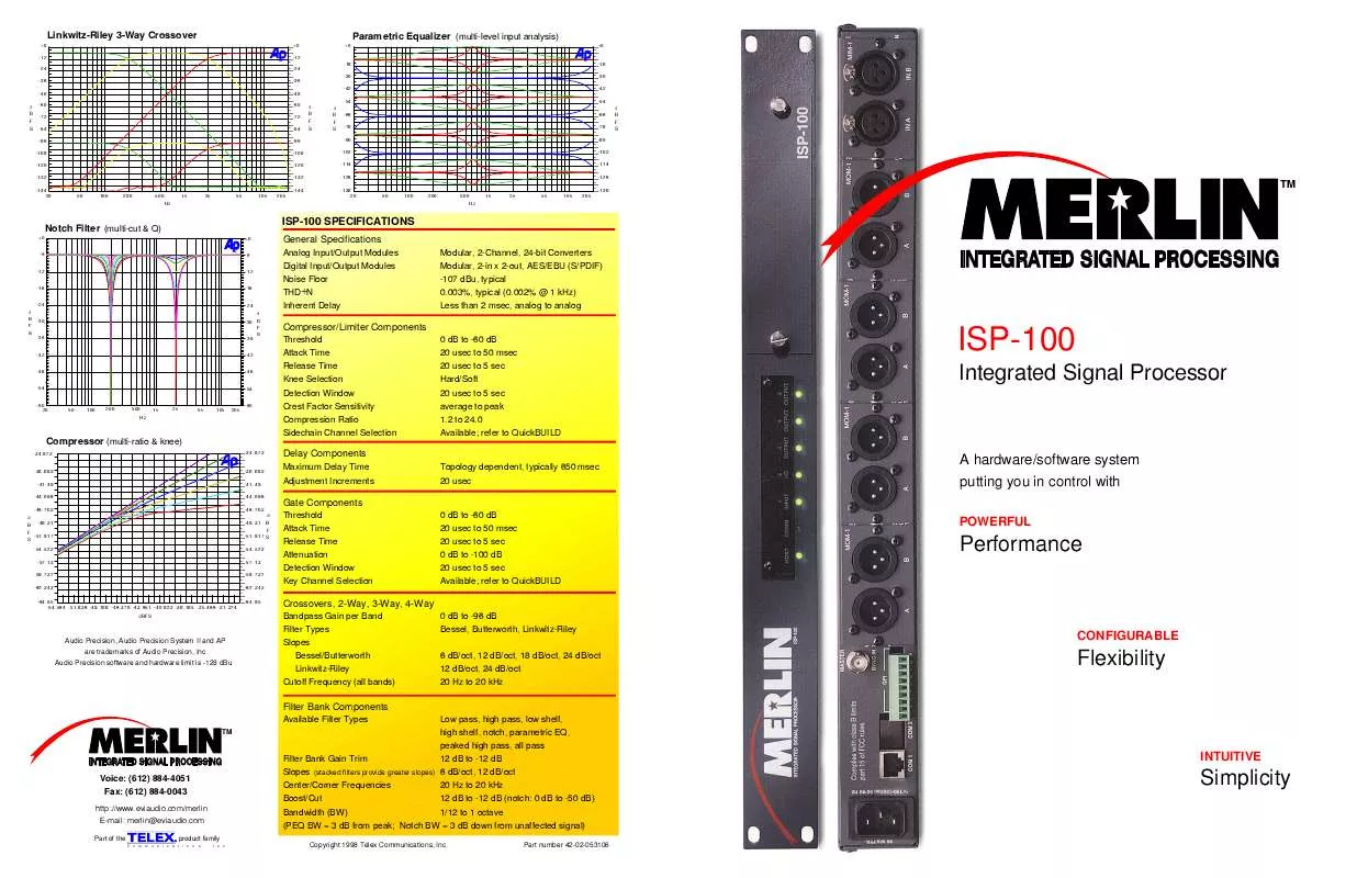 Mode d'emploi MERLIN ISP-100