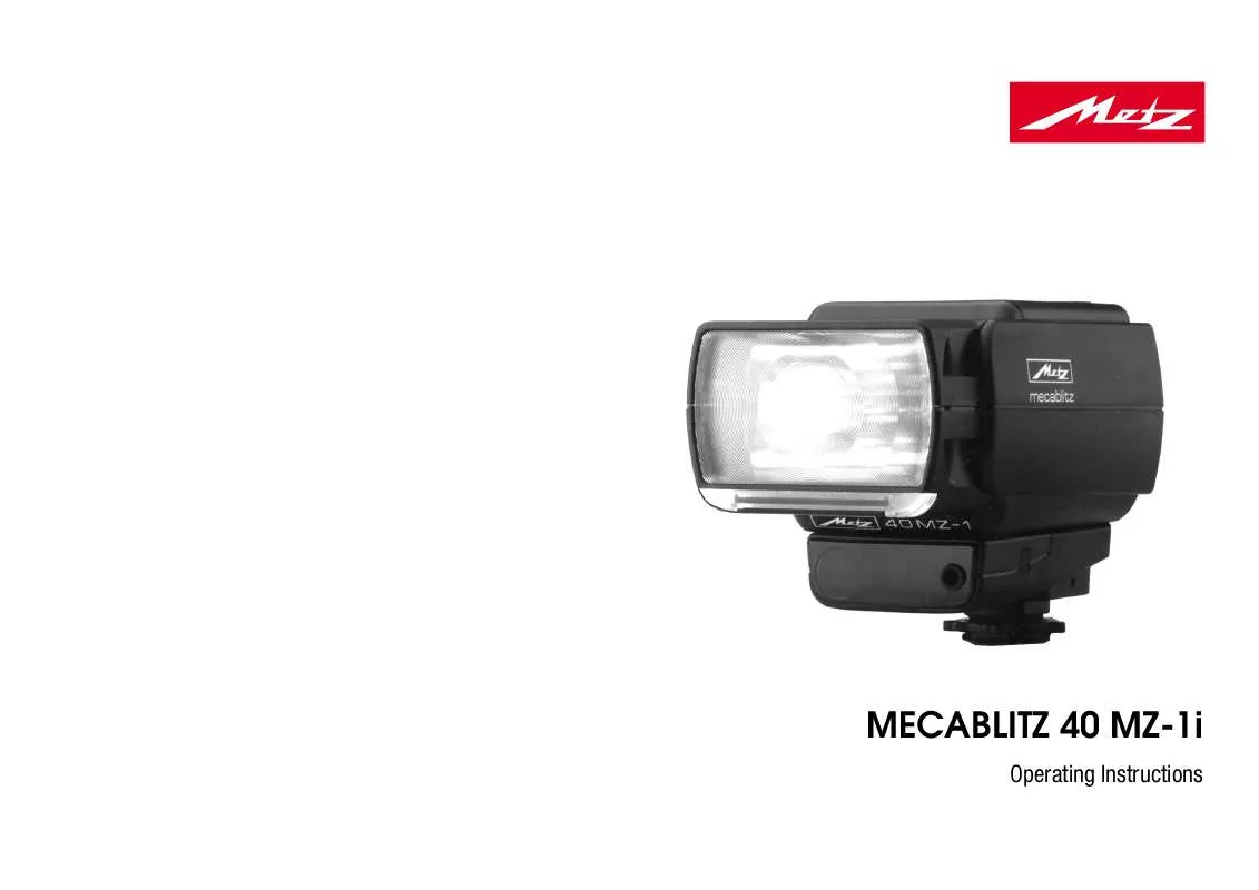 Mode d'emploi METZ MECABLITZ 40 MZ-1I