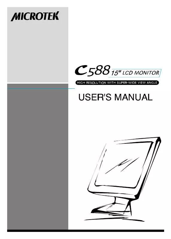 Mode d'emploi MICROTEK C588