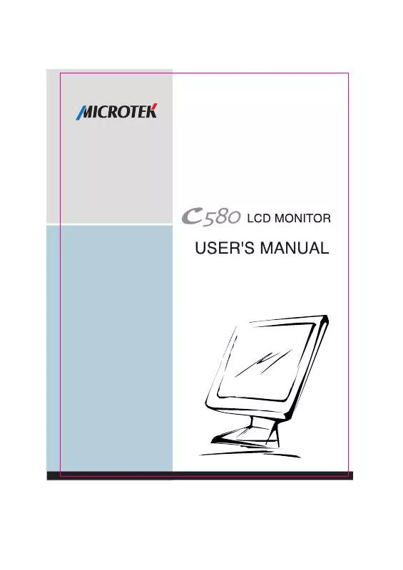 Mode d'emploi MICROTEK GNC M C580 XXXX