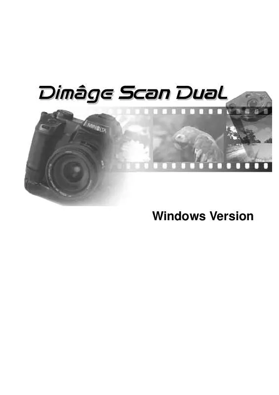 Mode d'emploi MINOLTA DIMAGE SCAN DUAL FOR WINDOWS