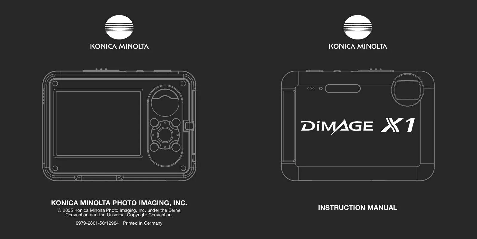 Mode d'emploi MINOLTA DIMAGE X1